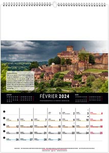 calendrier mural france panoramique - 240 x 330 mm 1