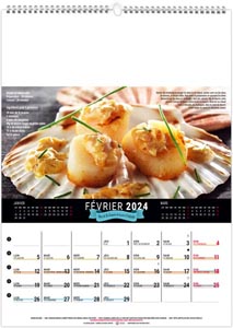 calendrier mural recettes gourmandes - 240 x 330 mm 1