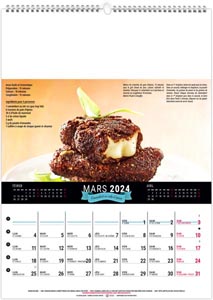 calendrier mural recettes gourmandes - 240 x 330 mm 2