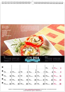 calendrier mural recettes gourmandes - 240 x 330 mm 5