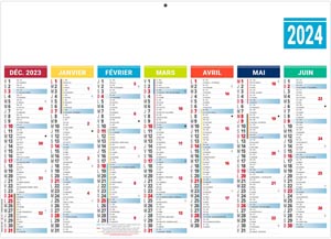 Calendrier bancaire personnalisable 2024 - arlequin - 430 x 335 mm 1