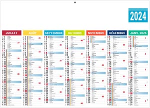 Calendrier bancaire personnalisable 2024 - arlequin - 430 x 335 mm 2