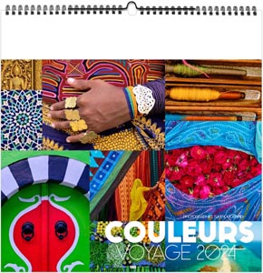 Calendrier illustré 2024 - couleurs voyage - 330 x 330 mm 2