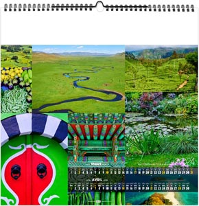 Calendrier illustré 2024 - couleurs voyage - 330 x 330 mm 5