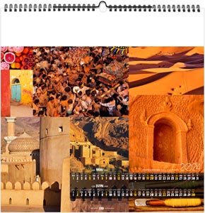 Calendrier illustré 2024 - couleurs voyage - 330 x 330 mm 6