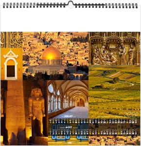 Calendrier illustré 2024 - couleurs voyage - 330 x 330 mm 7