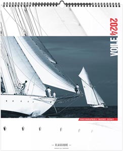 Calendrier illustré 2024 - voile classique - 330 x 400 mm