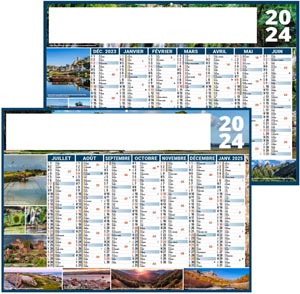 Calendrier bancaire personnalisable 2024 - julien - 270 x 208 mm