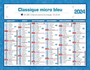 Calendrier publicitaire, Classique Micro 1