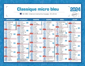 Calendrier publicitaire, Classique Micro