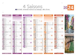 Calendrier publicitaire 4 saisons, Les 4 Saisons 1