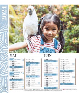 Calendrier publicitaire animaux, Enfants et animaux 2