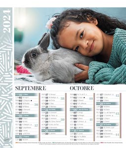 Calendrier publicitaire animaux, Enfants et animaux 4