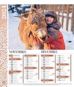 Calendrier publicitaire animaux, Enfants et animaux 5