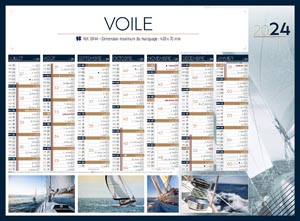 Calendrier publicitaire bateau, Voiles 1