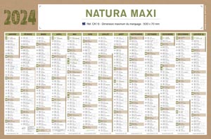 Calendrier Publicitaire Natura Maxi