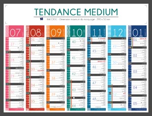 Calendrier publicitaire personnalisé tendance, Medium Tendance 1