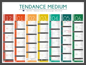 Calendrier publicitaire personnalisé tendance, Medium Tendance