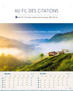 Calendrier publicitaire personnalisé paysage, Photos de Provinces 6