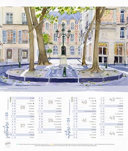 Calendrier publicitaire vide poches, Blythe Scott 5