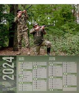 Calendrier publicitaire vide poches chasse et pèche, Nature Chasse et Pèche 2