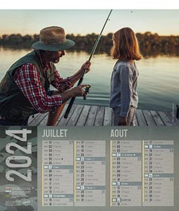 Calendrier publicitaire vide poches chasse et pèche, Nature Chasse et Pèche 3