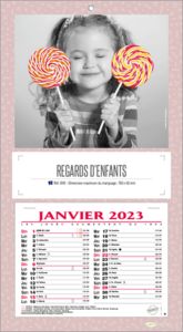 Calendrier publicitaires enfants,Regards d'Enfants 1