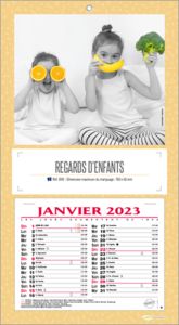 Calendrier publicitaires enfants,Regards d'Enfants 3