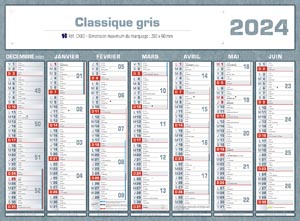 Calendriers publicitaires, Classique Couleurs 4