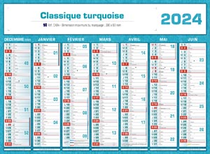 Calendriers publicitaires, Classique Couleurs 6