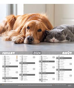 Calendriers publicitaires chats, Chiens et Chats 3