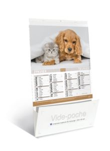 Calendriers publicitaires vide poches chats chiens, Chats et Chiens 5