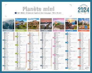 Petit calendrier publicitaire, Mini Planète