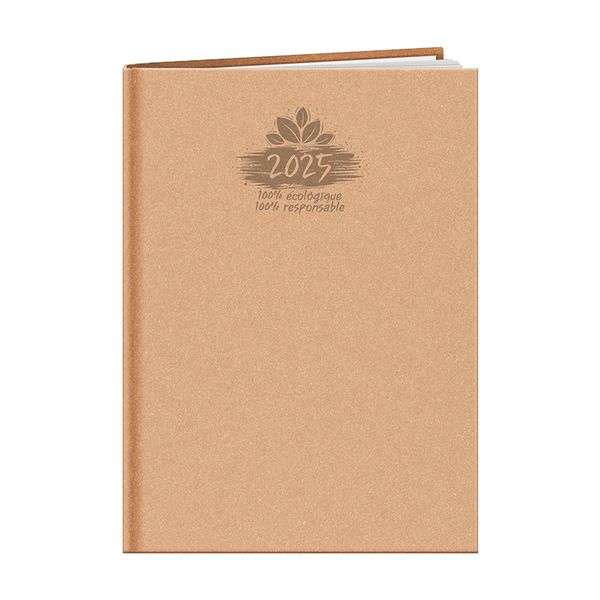 Agenda personnalisé A4 : Agenda personnalisé Eco large Beige 1
