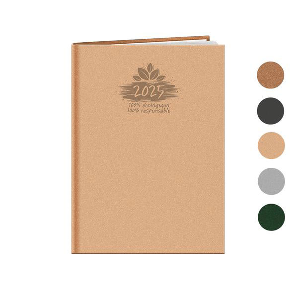 Agenda personnalisé semainier : Agenda personnalisé Eco medium Beige