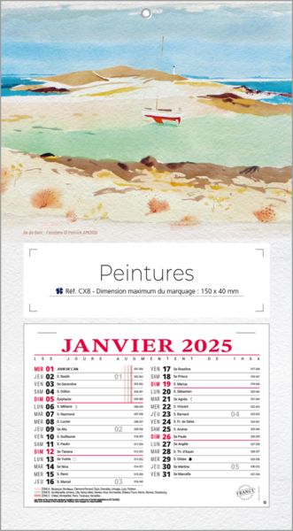 Bloc calendriers publicitaires peintures, Arti Peinture