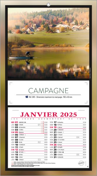 Blocs calendriers publicitaires paysage, Campagne