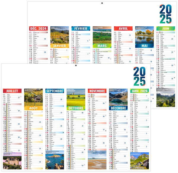 Calendrier personnalisable émilien 2025