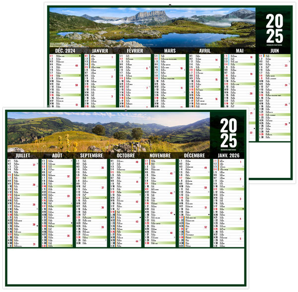 Calendrier personnalisable liberté auvergne