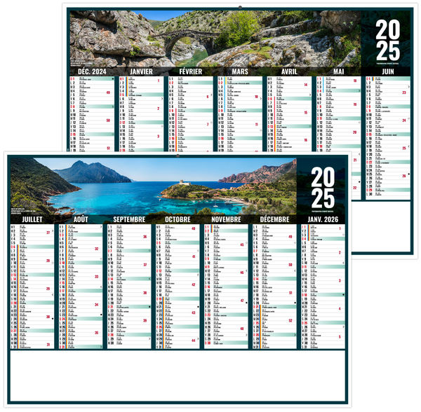 Calendrier personnalisable liberté corse 2025