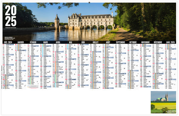 Calendrier personnalisé libre choix val de loire 2025