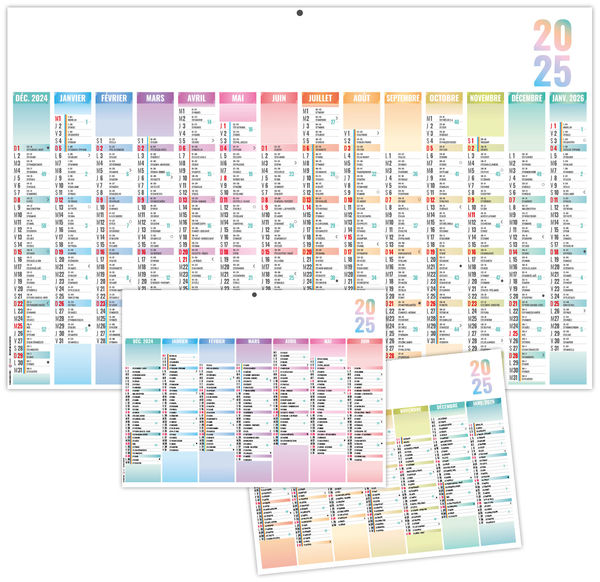 Calendrier personnalisé  pastel 2025