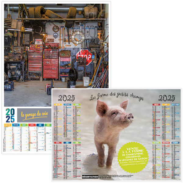 Calendrier personnalisé XXL effaçables création 2025