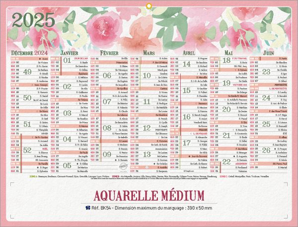 Calendrier publicitaire à personnaliser France , Medium Paysage France