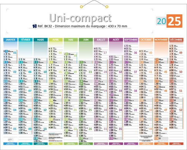 Calendrier publicitaire contre collé, Uni-Europe