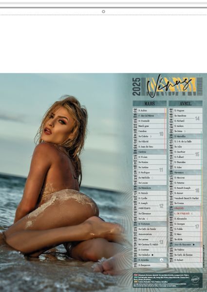 Calendrier publicitaire femme nue, Vénus