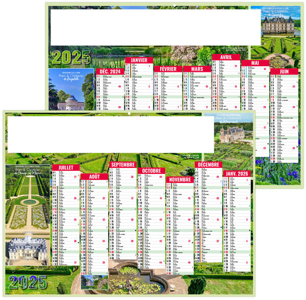 Calendrier publicitaire jardins 2025