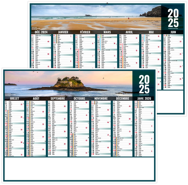 Calendrier publicitaire liberté bretagne 2025