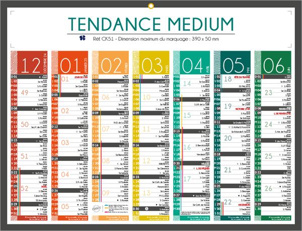 Calendrier publicitaire personnalisé tendance, Medium Tendance