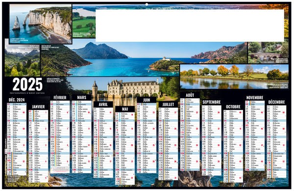 Calendrier publicitaire tour de france 2025